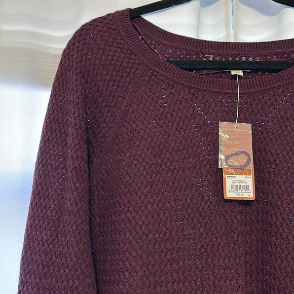 {Sonoma} Maroon Textured Sweater - New with Tags - Picture 8 of 9
